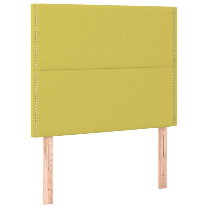 Casa si Gradina - Mobilier - Paturi si accesorii - Paturi - Pat continental cu saltea, verde deschis, 90x190 cm, textil - Infinity.ro