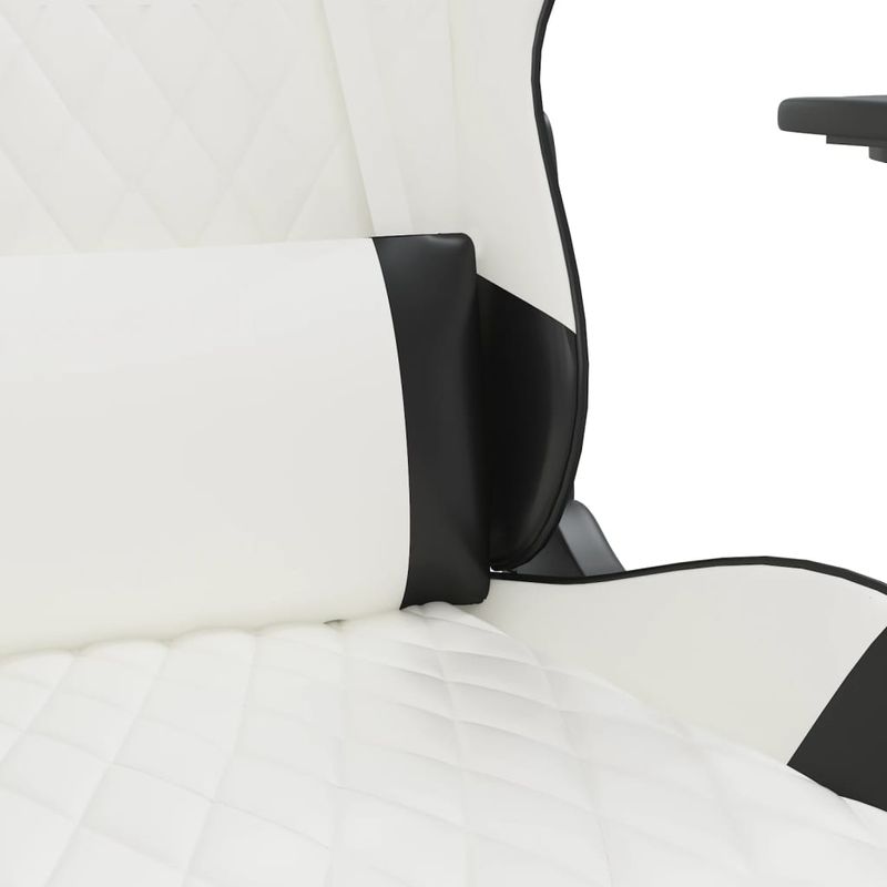PC, gaming si accesorii - Gaming - Accesorii gaming - Scaune gaming - Scaun de jocuri, alb si negru, piele ecologica - Infinity.ro