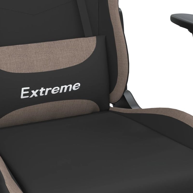 PC, gaming si accesorii - Gaming - Accesorii gaming - Scaune gaming - Scaun de jocuri, negru si gri taupe, textil - Infinity.ro