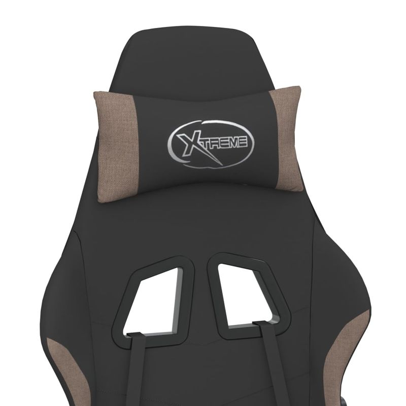 PC, gaming si accesorii - Gaming - Accesorii gaming - Scaune gaming - Scaun de jocuri, negru si gri taupe, textil - Infinity.ro