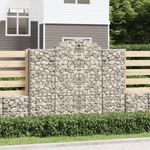 Casa si Gradina - Gradina si terasa - Garduri, panouri si accesorii - Cos gabion arcuit, 50 buc, 200x30x160/180 cm, fier galvanizat - Infinity.ro