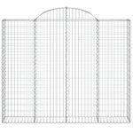 Casa si Gradina - Gradina si terasa - Garduri, panouri si accesorii - Cos gabion arcuit, 50 buc, 200x30x160/180 cm, fier galvanizat - Infinity.ro