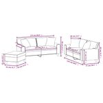 Casa si Gradina - Mobilier - Seturi de mobilier - Seturi living - Set de canapele cu perne, 3 piese, cappuccino, piele ecologica - Infinity.ro
