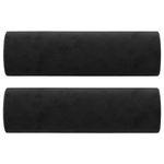 Casa si Gradina - Mobilier - Seturi de mobilier - Seturi living - Set canapea, perne/perne decorative, 4 piese, negru, catifea - Infinity.ro