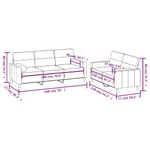 Casa si Gradina - Mobilier - Canapele si coltare - Canapele - Set canapea perne/perne decorative, 2 piese, gri taupe, textil - Infinity.ro
