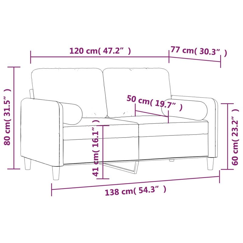 Casa si Gradina - Mobilier - Canapele si coltare - Canapele - Canapea, 2 locuri cu perne&pernute verde inchis 120 cm catifea - Infinity.ro
