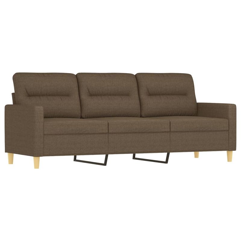 Casa si Gradina - Mobilier - Canapele si coltare - Canapele - Set canapea perne/perne decorative, 2 piese, maro, textil - Infinity.ro