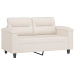 Casa si Gradina - Mobilier - Seturi de mobilier - Seturi living - Set de canapele cu perne, 2 piese, bej, microfibra - Infinity.ro