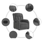 Casa si Gradina - Mobilier - Scaune si fotolii - Fotolii - Fotoliu rabatabil gri inchis, material textil - Infinity.ro