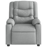 Ingrijire personala si Cosmetice - Sanatate si wellness - Articole wellness - Fotolii de masaj - Fotoliu reclinabil cu masaj, gri deschis, material textil - Infinity.ro