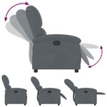Casa si Gradina - Mobilier - Scaune si fotolii - Fotolii - Fotoliu rabatabil gri inchis, catifea - Infinity.ro