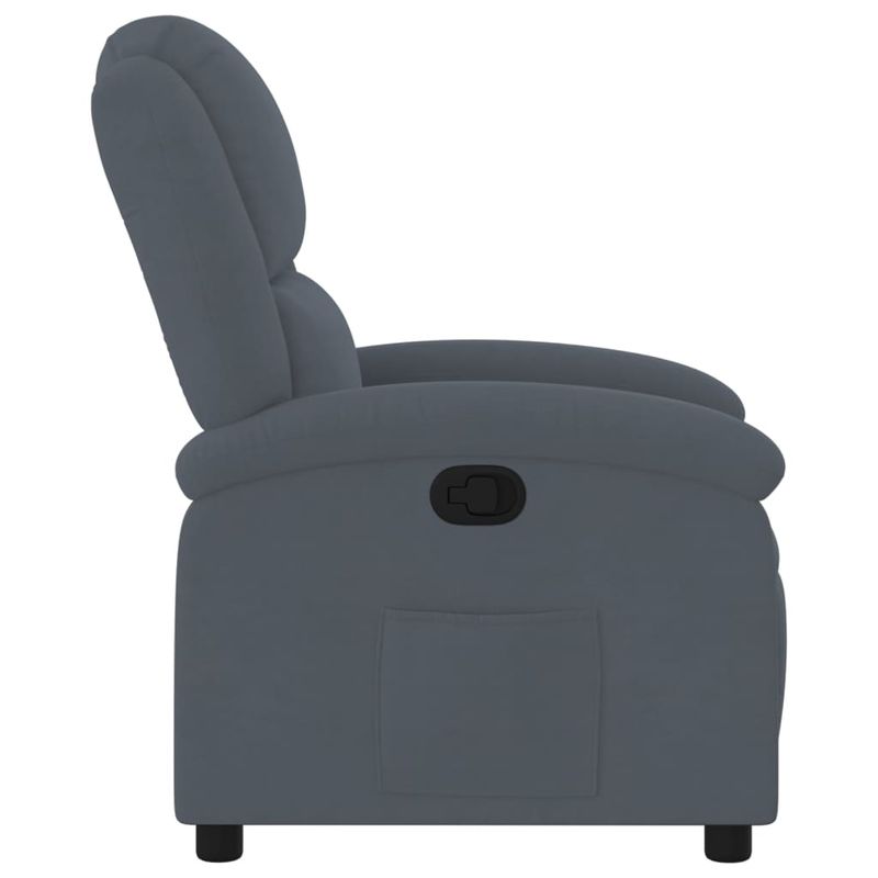 Casa si Gradina - Mobilier - Scaune si fotolii - Fotolii - Fotoliu rabatabil gri inchis, catifea - Infinity.ro