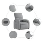 Casa si Gradina - Mobilier - Scaune si fotolii - Fotolii - Fotoliu rabatabil gri deschis, material textil - Infinity.ro