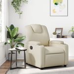 Casa si Gradina - Mobilier - Scaune si fotolii - Fotolii - Fotoliu rabatabil din piele ecologica crem - Infinity.ro