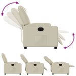 Casa si Gradina - Mobilier - Scaune si fotolii - Fotolii - Fotoliu rabatabil din piele ecologica crem - Infinity.ro