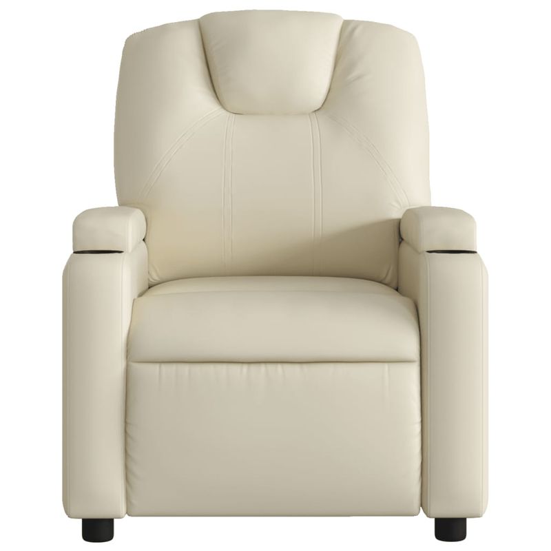 Casa si Gradina - Mobilier - Scaune si fotolii - Fotolii - Fotoliu rabatabil din piele ecologica crem - Infinity.ro