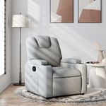 Casa si Gradina - Mobilier - Scaune si fotolii - Fotolii - Fotoliu rabatabil gri deschis, material textil - Infinity.ro