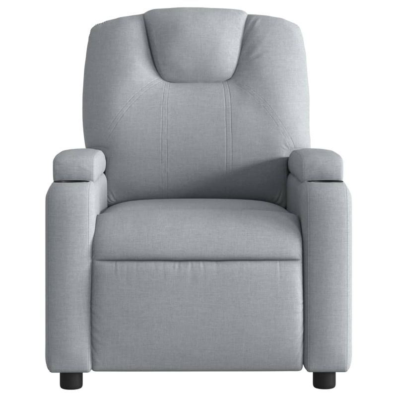 Casa si Gradina - Mobilier - Scaune si fotolii - Fotolii - Fotoliu rabatabil gri deschis, material textil - Infinity.ro
