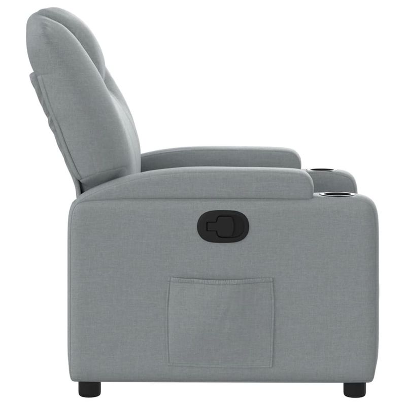 Casa si Gradina - Mobilier - Scaune si fotolii - Fotolii - Fotoliu rabatabil gri deschis, material textil - Infinity.ro