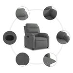 Casa si Gradina - Mobilier - Scaune si fotolii - Fotolii - Fotoliu rabatabil gri inchis, material textil - Infinity.ro