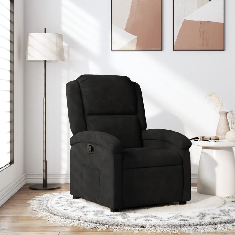 Casa si Gradina - Mobilier - Scaune si fotolii - Fotolii - Fotoliu rabatabil din catifea neagra - Infinity.ro