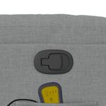 Ingrijire personala si Cosmetice - Sanatate si wellness - Articole wellness - Fotolii de masaj - Fotoliu reclinabil cu masaj, gri deschis, material textil - Infinity.ro