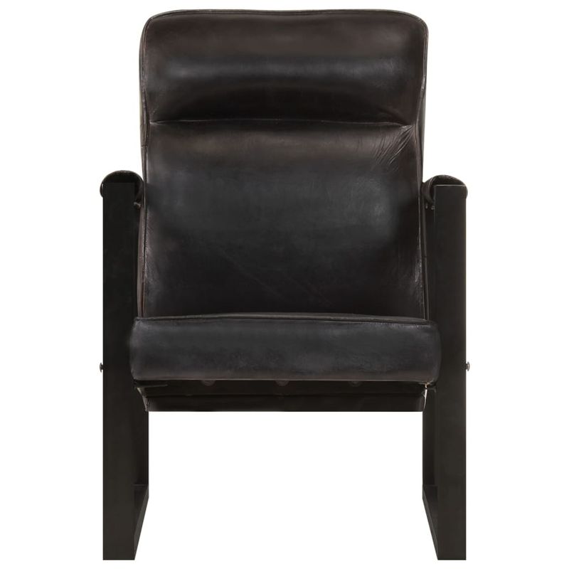 Casa si Gradina - Mobilier - Scaune si fotolii - Fotolii - Fotoliu, negru, 60x75x90 cm, piele naturala de capra - Infinity.ro