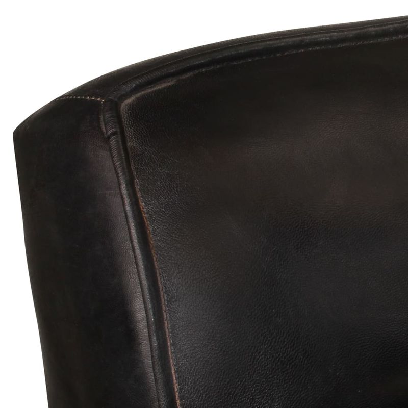 Casa si Gradina - Mobilier - Scaune si fotolii - Fotolii - Fotoliu, negru, 60x75x90 cm, piele naturala de capra - Infinity.ro