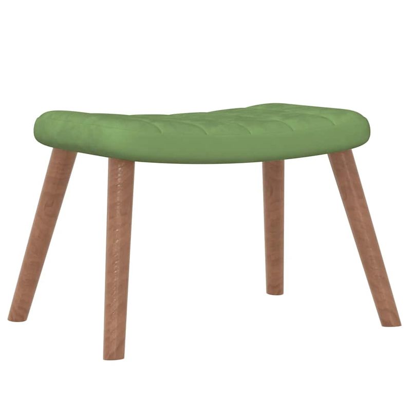 Casa si Gradina - Mobilier - Scaune si fotolii - Fotolii - Fotoliu de relaxare cu taburet, verde deschis, catifea - Infinity.ro