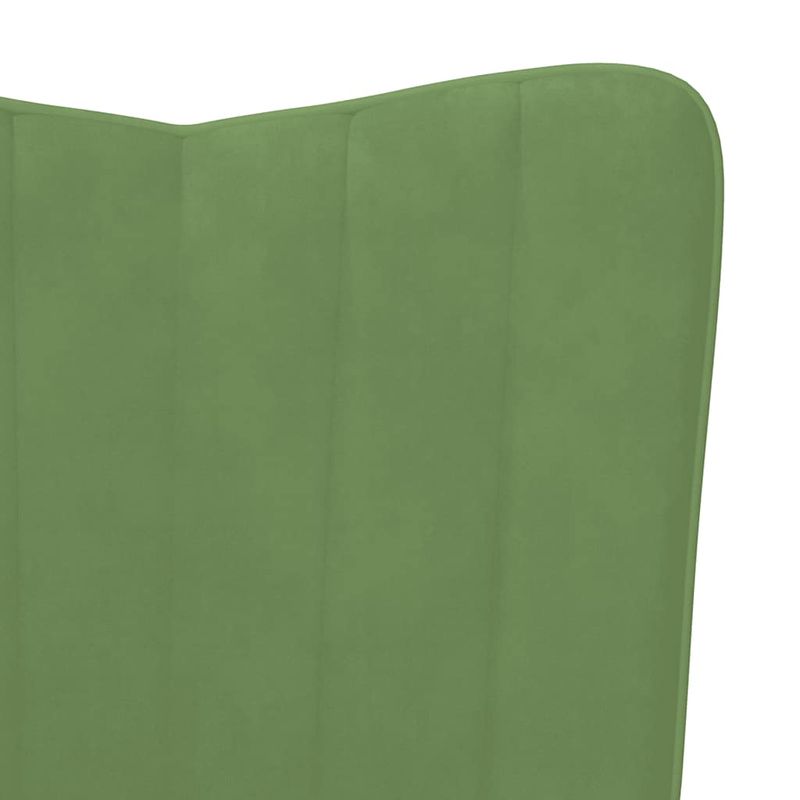 Casa si Gradina - Mobilier - Scaune si fotolii - Fotolii - Fotoliu de relaxare cu taburet, verde deschis, catifea - Infinity.ro