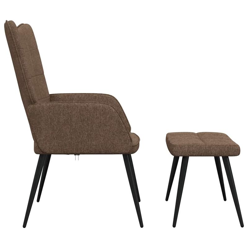 Casa si Gradina - Mobilier - Scaune si fotolii - Fotolii - Fotoliu de relaxare cu taburet, maro, textil - Infinity.ro