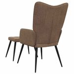 Casa si Gradina - Mobilier - Scaune si fotolii - Fotolii - Fotoliu de relaxare cu taburet, maro, textil - Infinity.ro