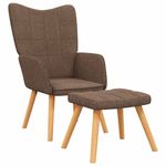Casa si Gradina - Mobilier - Scaune si fotolii - Fotolii - Fotoliu de relaxare cu taburet, maro, textil - Infinity.ro