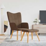 Casa si Gradina - Mobilier - Scaune si fotolii - Fotolii - Fotoliu de relaxare cu taburet, maro, textil - Infinity.ro