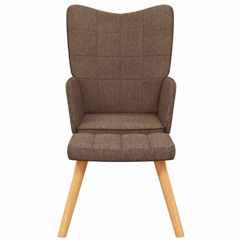 Casa si Gradina - Mobilier - Scaune si fotolii - Fotolii - Fotoliu de relaxare cu taburet, maro, textil - Infinity.ro
