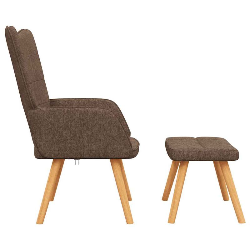 Casa si Gradina - Mobilier - Scaune si fotolii - Fotolii - Fotoliu de relaxare cu taburet, maro, textil - Infinity.ro