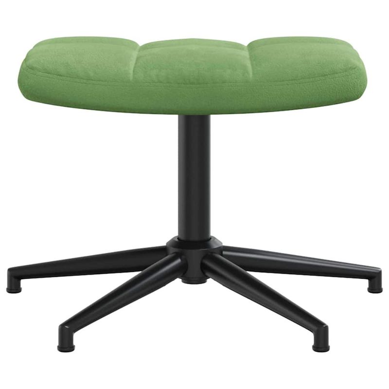 Casa si Gradina - Mobilier - Scaune si fotolii - Fotolii - Fotoliu de relaxare cu taburet, verde deschis, catifea - Infinity.ro