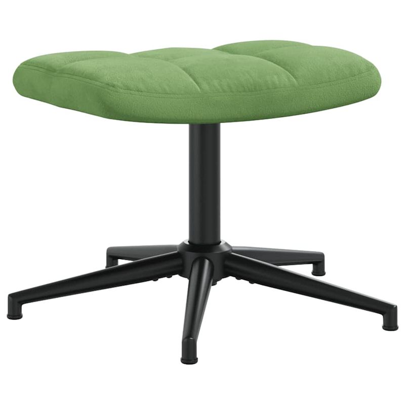Casa si Gradina - Mobilier - Scaune si fotolii - Fotolii - Fotoliu de relaxare cu taburet, verde deschis, catifea - Infinity.ro