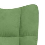 Casa si Gradina - Mobilier - Scaune si fotolii - Fotolii - Fotoliu de relaxare cu taburet, verde deschis, catifea - Infinity.ro