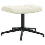 Casa si Gradina - Mobilier - Scaune si fotolii - Fotolii - Fotoliu de relaxare cu taburet, alb crem, catifea - Infinity.ro