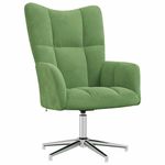 Casa si Gradina - Mobilier - Scaune si fotolii - Fotolii - Fotoliu de relaxare, verde deschis, catifea - Infinity.ro
