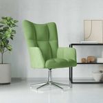 Casa si Gradina - Mobilier - Scaune si fotolii - Fotolii - Fotoliu de relaxare, verde deschis, catifea - Infinity.ro