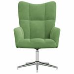 Casa si Gradina - Mobilier - Scaune si fotolii - Fotolii - Fotoliu de relaxare, verde deschis, catifea - Infinity.ro