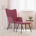 Casa si Gradina - Mobilier - Scaune si fotolii - Fotolii - Fotoliu de relaxare cu taburet, rosu vin, textil - Infinity.ro