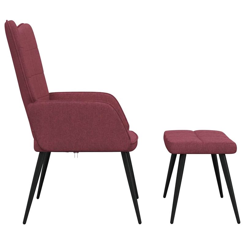Casa si Gradina - Mobilier - Scaune si fotolii - Fotolii - Fotoliu de relaxare cu taburet, rosu vin, textil - Infinity.ro