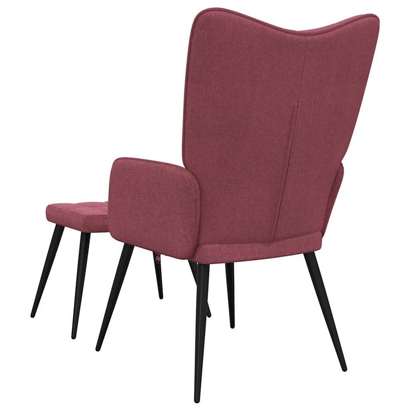 Casa si Gradina - Mobilier - Scaune si fotolii - Fotolii - Fotoliu de relaxare cu taburet, rosu vin, textil - Infinity.ro