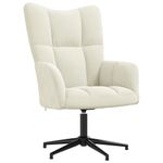 Casa si Gradina - Mobilier - Scaune si fotolii - Fotolii - Fotoliu de relaxare, alb crem, catifea - Infinity.ro
