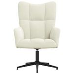 Casa si Gradina - Mobilier - Scaune si fotolii - Fotolii - Fotoliu de relaxare, alb crem, catifea - Infinity.ro