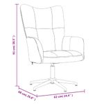 Casa si Gradina - Mobilier - Scaune si fotolii - Fotolii - Fotoliu de relaxare cu taburet, alb crem, catifea - Infinity.ro