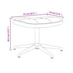 Casa si Gradina - Mobilier - Scaune si fotolii - Fotolii - Fotoliu de relaxare cu taburet, alb crem, catifea - Infinity.ro